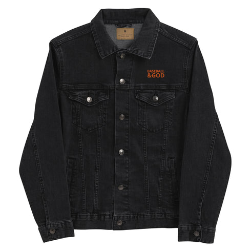 Baseball &God Orange Denim Jacket